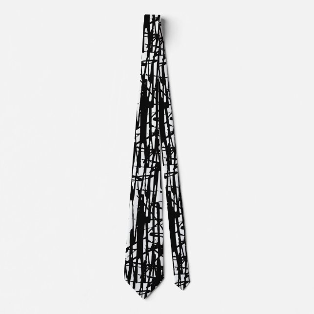 Motif Unisex noir blanc Cravate (Devant)