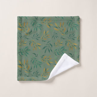 Motif végétal esthétique vert avec Feuille