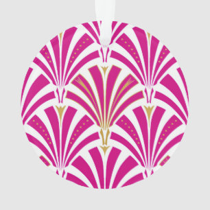 Motif ventilateur Art déco - rose fushia