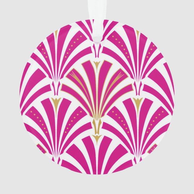 Motif ventilateur Art déco - rose fushia (dos)