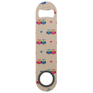 Motif vérifié avec des hiboux d'amour