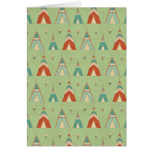 Motif vert de Teepee d'étape de Geo de sud-oues