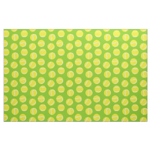 Motif vert de tissu de sports de balles de tennis