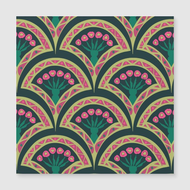 motif vert en forme de coque (Devant)