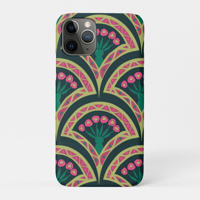 motif vert en forme de coque (Dos)