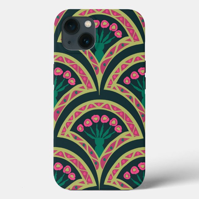 motif vert en forme de coque (Verso)