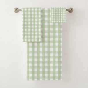 Motif vert en pastel de contrôle de guingan
