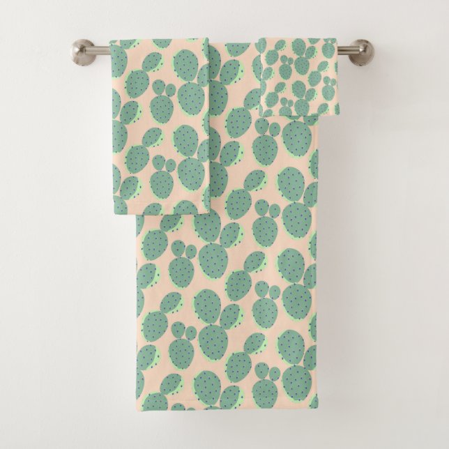 Motif vert et rose de cactus (En situation)