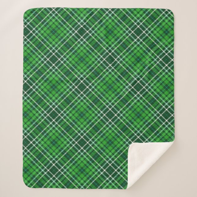 Motif vert-foncé et de Forest Green de plaid (Devant)