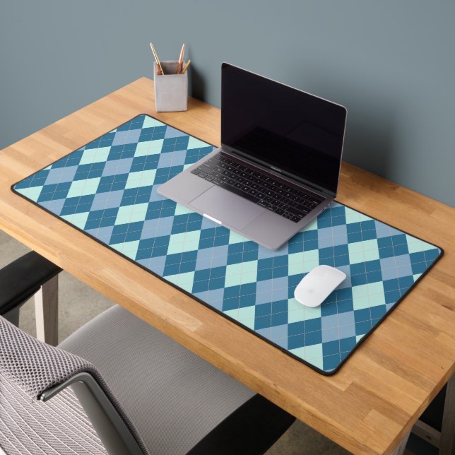 Motif vintage Argyle bleu (Bureau 2)