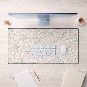 Motif Vintage de feuille vert rose rétro