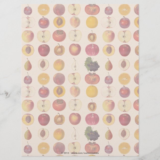 Motif vintage de fruits (Devant)