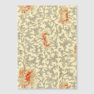 Motif vintage d'Owen Jones : Corail floral gris