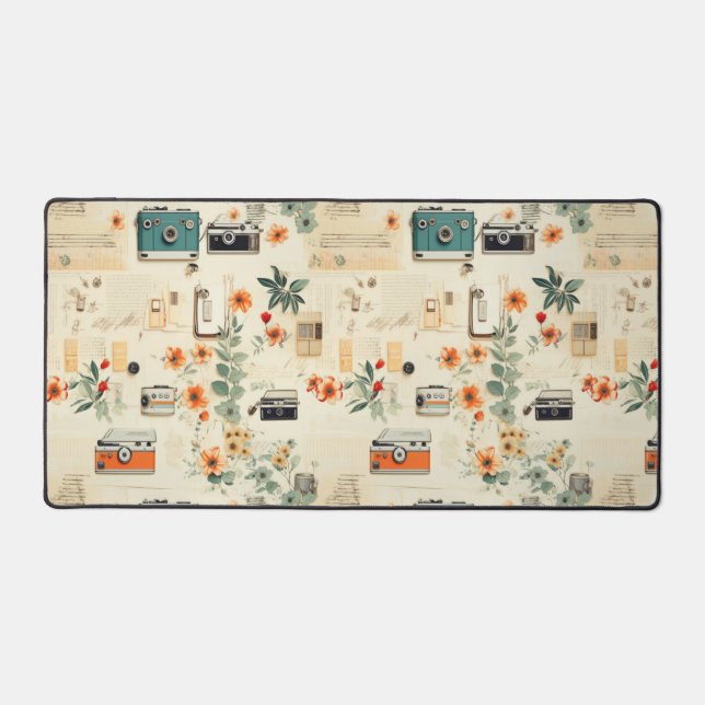 Motif vintage Floral & Caméra (6) (Recto)