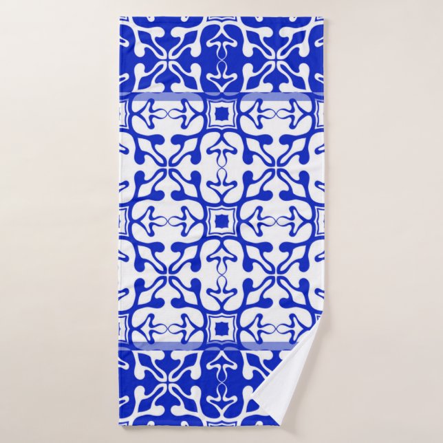 Motif vintage monochrome. ornam Abstrait (Serviette de bain)