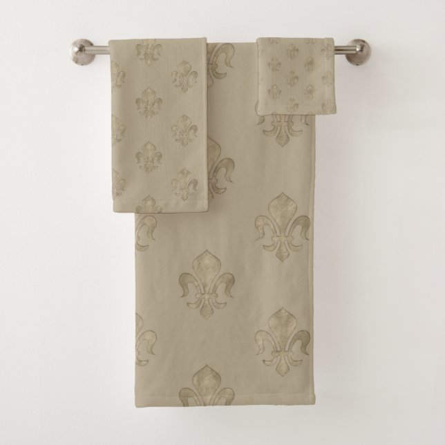 motif Vintage Pastel Gold de Fleur de lis (En situation)