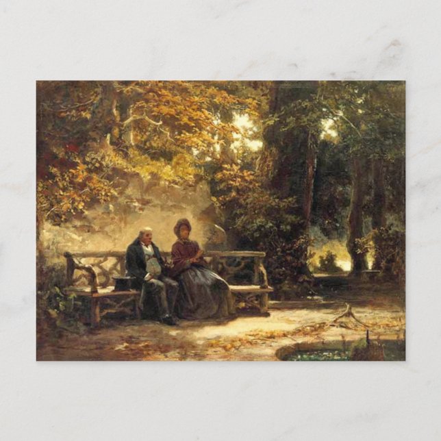 Motif vintage - Repos - Carte Postale Spitzweg (Devant)
