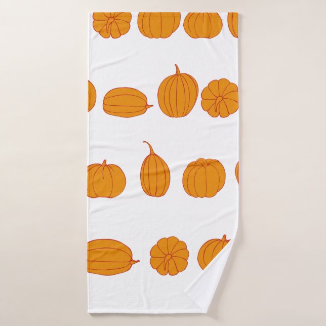 Motif vintage sans soudure avec pompkinsvintage, a (Serviette de bain)