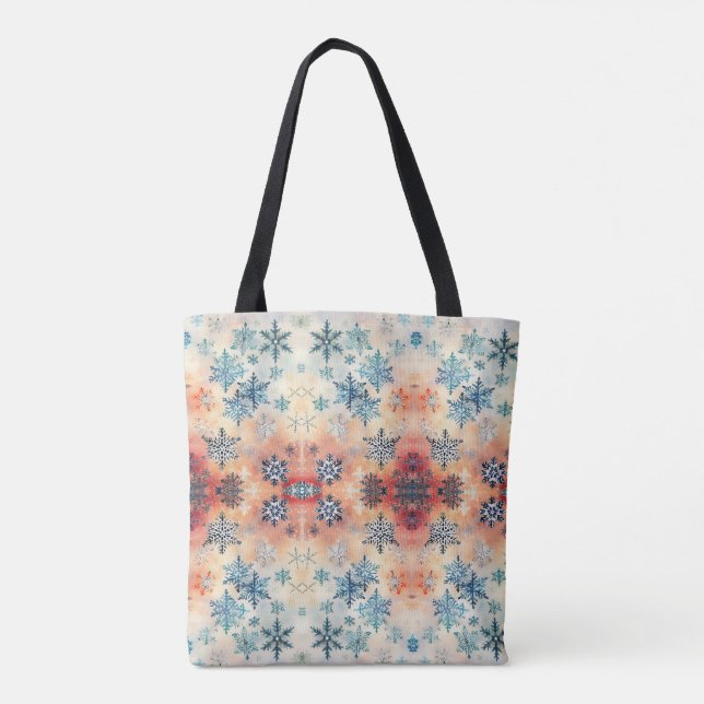 Motif vintage Snowflakes - Sac fourre-tout (Dos)