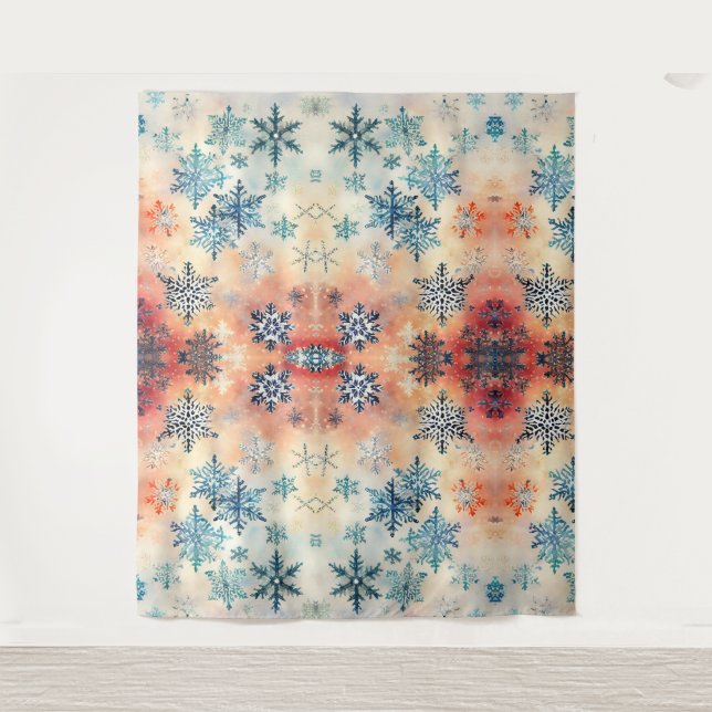 Motif vintage Snowflakes - Tapisserie (Devant)