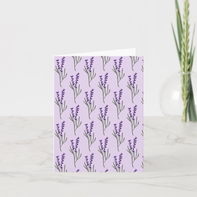 Motif violet de la carte de voeux Lavender (Devant)