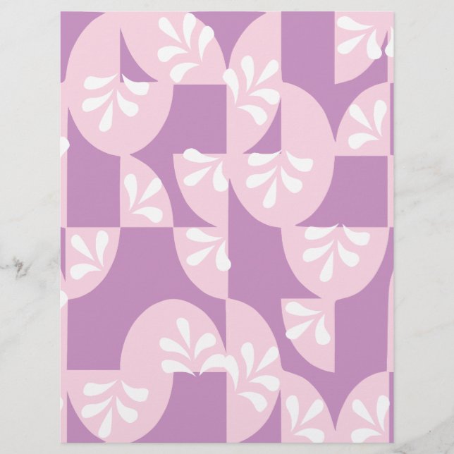 Motif violet, rose et blanc : (Devant)