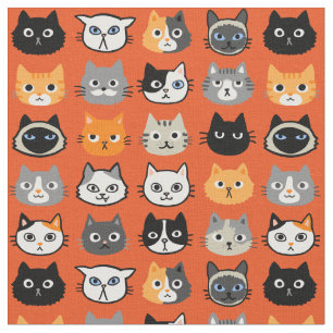 Motif Visages de chat   Tissu du cool Kitty Cat Lo