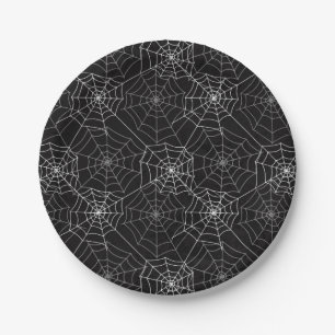 Motif Web Halloween Spider   Assiette en Papier.