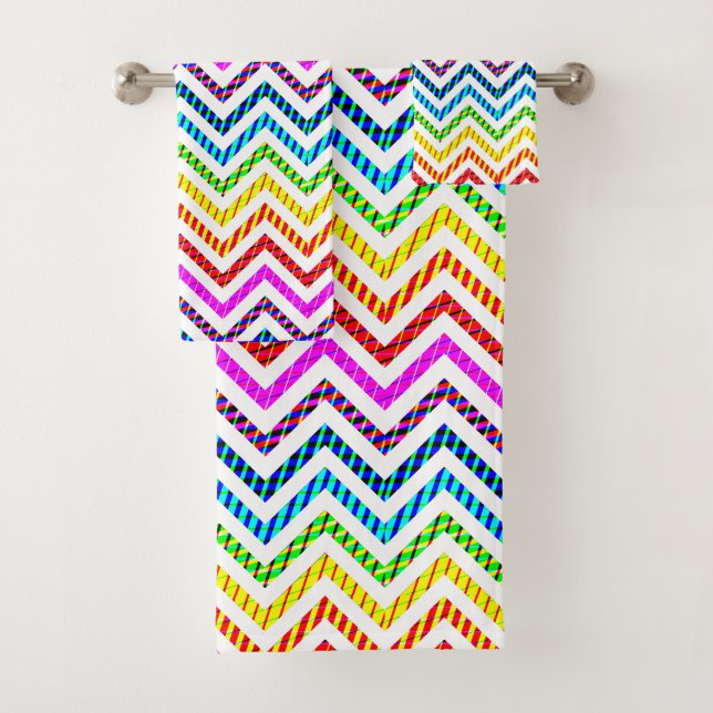 Motif Wild Rainbow Chevron (En situation)