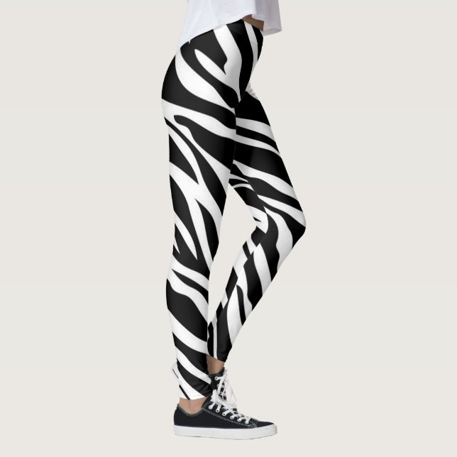 Motif Zebra Strips Imprimer Leggings (Droite)