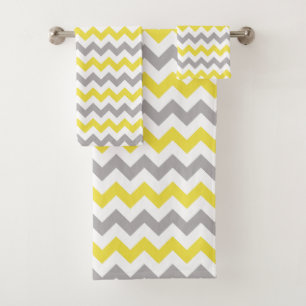 Motif Zigzag, Motif Chevron, Jaune, Gris