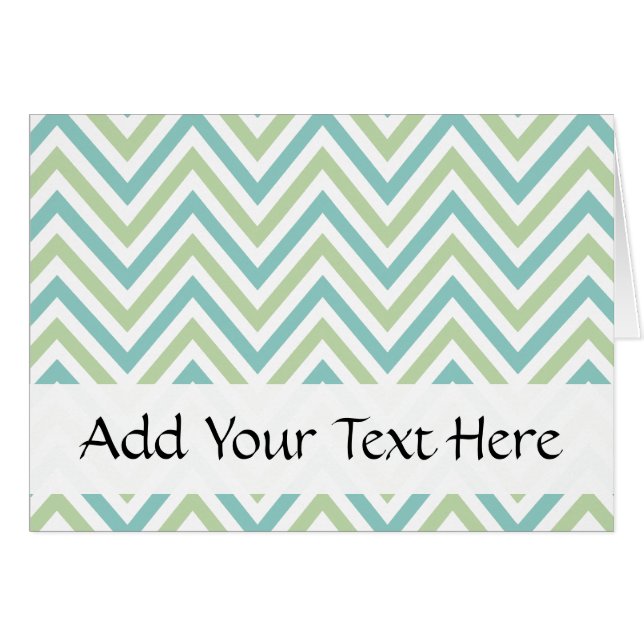 Motif Zigzag, Motif Chevron, Vert, Bleu (Devant horizontal)