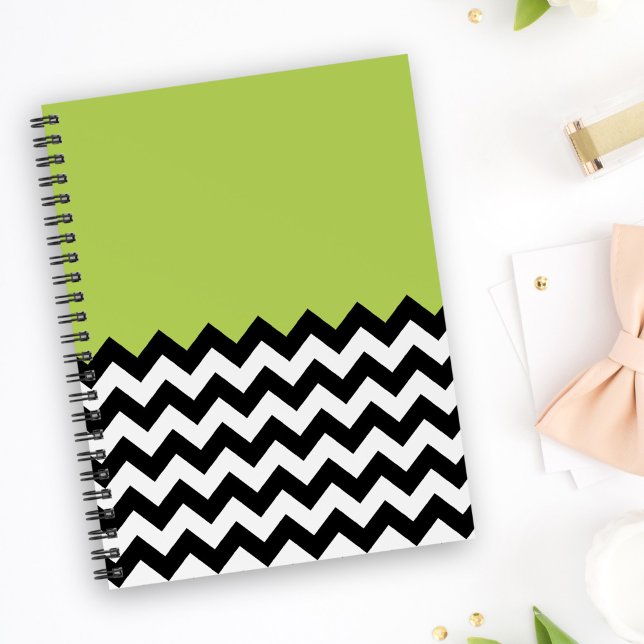 Motif Zigzag noir et blanc, Chevron, Vert (Créateur téléchargé)