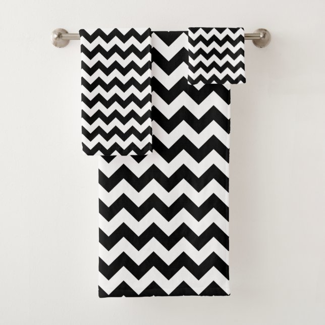 Motif Zigzag noir et blanc, Motif Chevron (En situation)