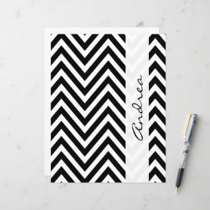 Motif Zigzag noir et blanc, Votre nom