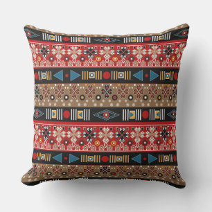 Motifs africains, coussin jeté à motif oriental