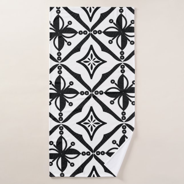Motifs batik indonésiens à pattes très distinctive (Serviette de bain)