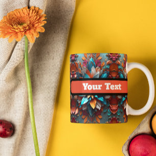Motifs colorés sans couture Tissus de café Mug