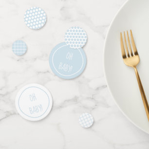 Motifs de Baby shower bleu doux Confettis