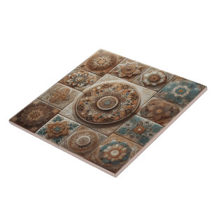 Motifs de carreaux complexes de terre