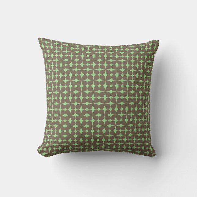 Motifs de chocolat et Coussin MOJO vert (Recto)