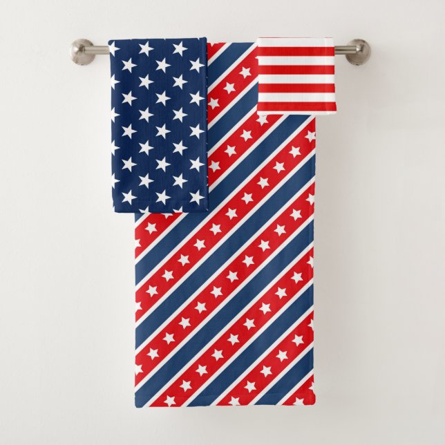 Motifs de drapeau américain rouge, blanc et bleu p (En situation)
