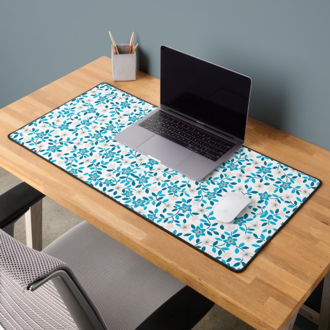 Motifs de fleurs de printemps sans couture blanc b (Bureau 2)