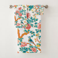 Motifs d'inspiration asiatique, Fleurs colorées oi