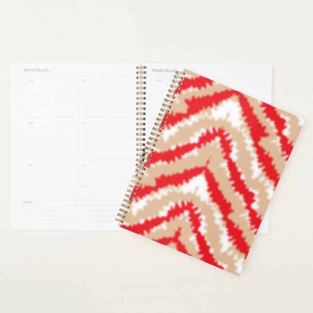 Motifs et motifs de texture rouge, orange et rose (Devant avec enveloppe)