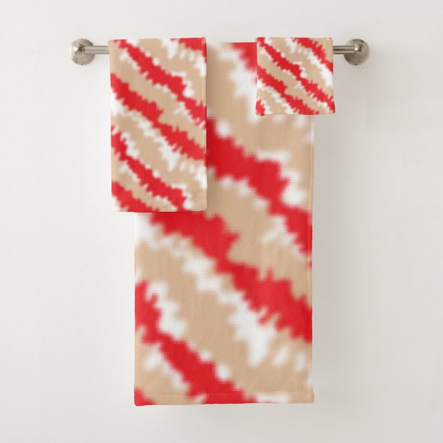 Motifs et motifs de texture rouge, orange et rose (En situation)