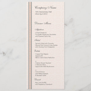 Motifs & Frontières 1 Menu Dîner