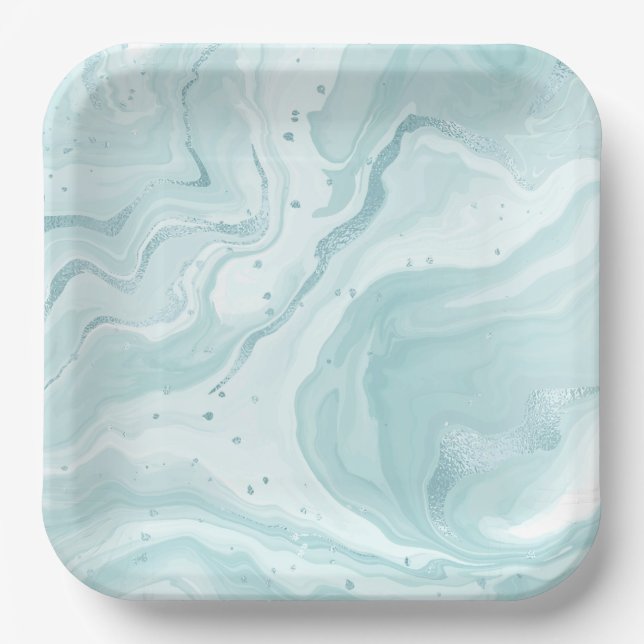 Motifs géométriques audacieux sur assiettes en pap (Recto)