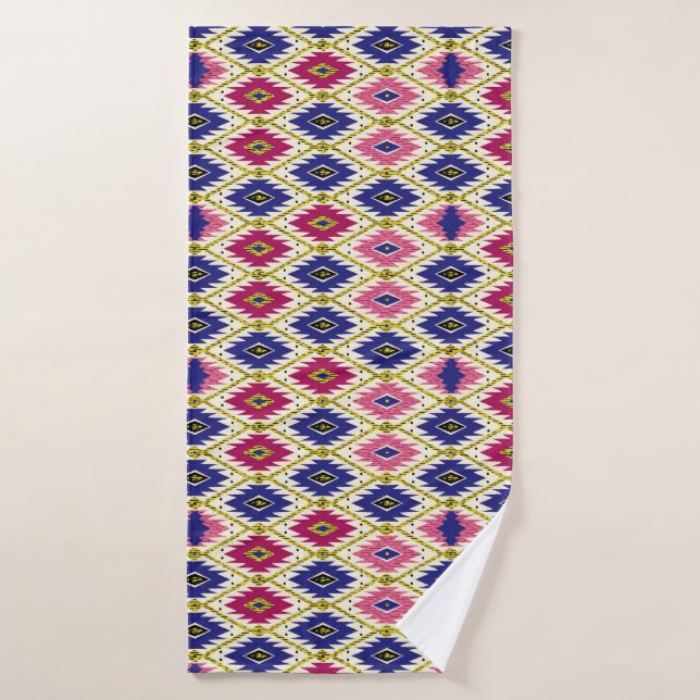 Motifs géométriques : Illustration textile traditi (Serviette de bain)