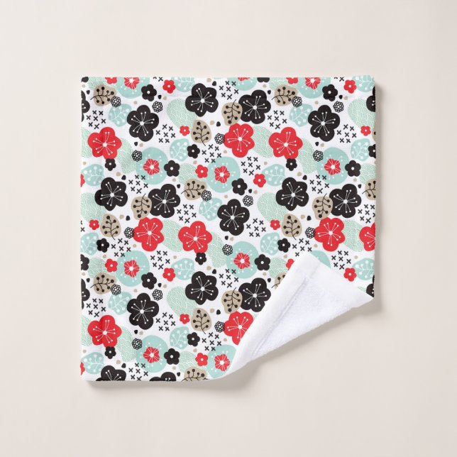 Motifs japonais mignons design (Gant de toilette)